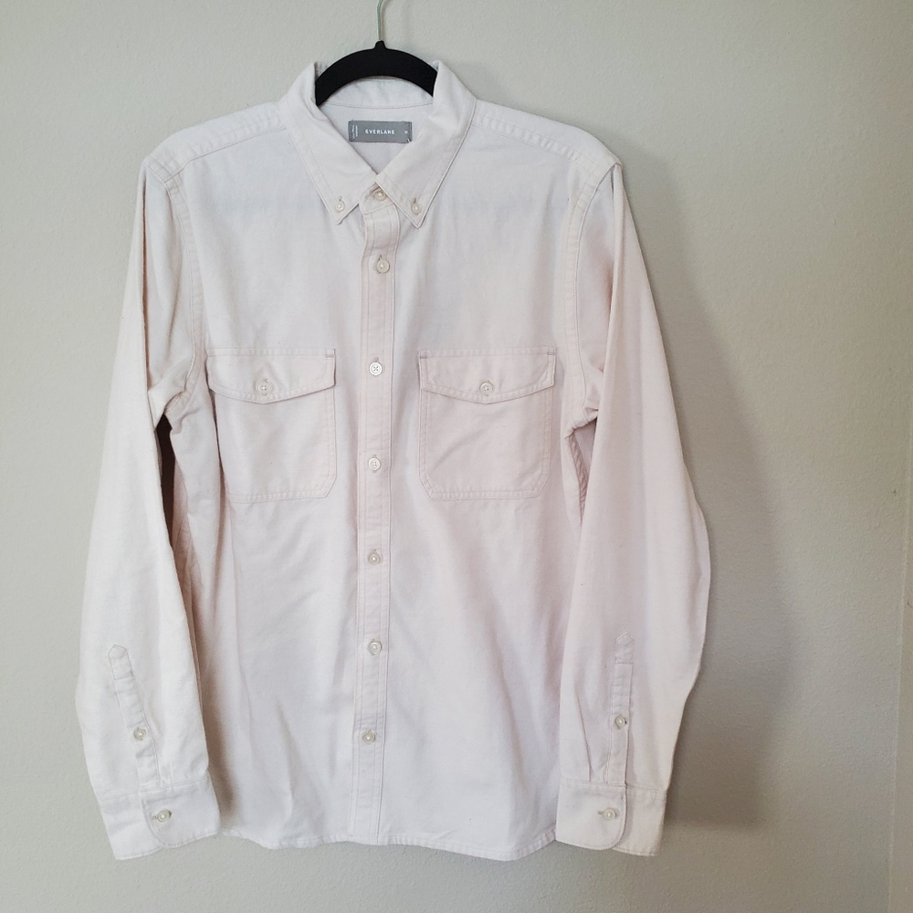 Everlane Cream Flannel Workshirt Medium NWT